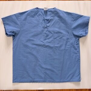 Medline Blue Unisex Scrub Top Size M